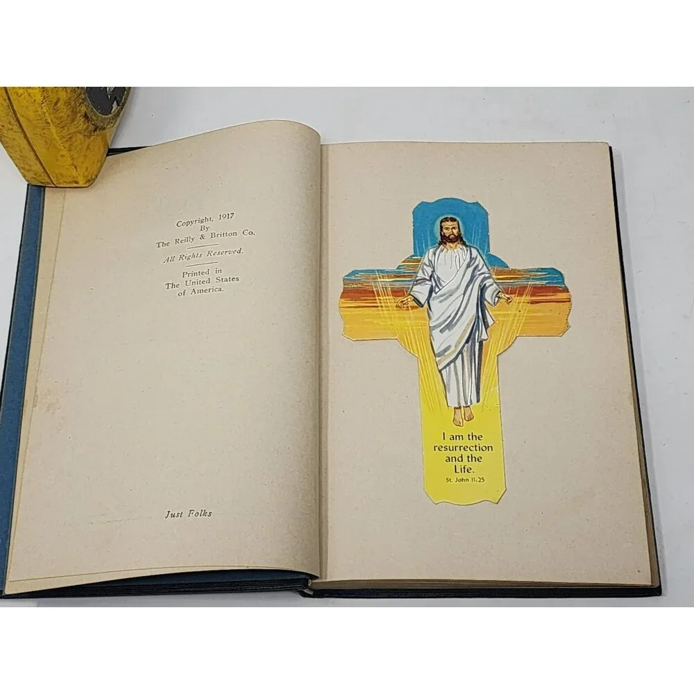 Vintage/Antique Just Folks Poetry Book By Edgar A Guest 1917 Reily & Britton Co.